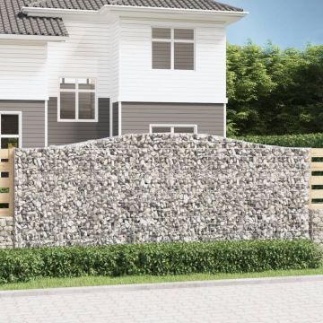 Gossi cos gabion arcuit, 400x50x160/180 cm, fier galvanizat