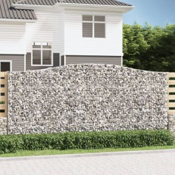Gossi cos gabion arcuit, 400x50x180/200 cm, fier galvanizat