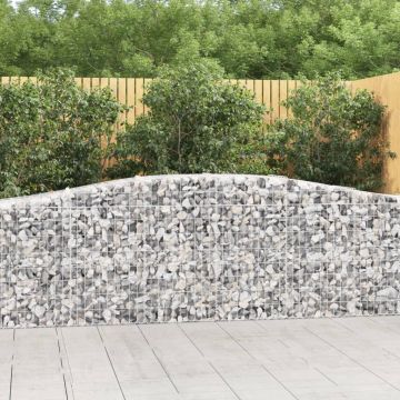 Gossi cos gabion arcuit 400x50x80/100 cm fier galvanizat