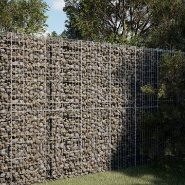 Gossi cos gabion cu capac, 100x100x200 cm, fier galvanizat