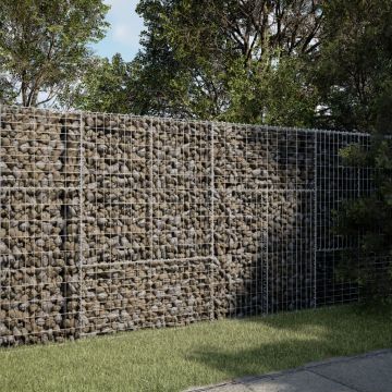 Gossi cos gabion cu capac, 200x100x150 cm, fier galvanizat