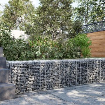 Gossi cos gabion cu capac, 200x50x50 cm, fier galvanizat