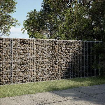 Gossi cos gabion cu capac, 250x100x100 cm, fier galvanizat
