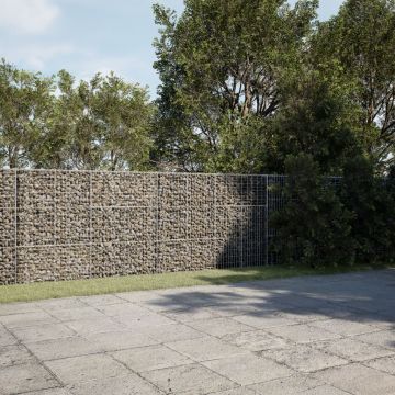 Gossi cos gabion cu capac, 500x100x150 cm, fier galvanizat