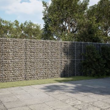 Gossi cos gabion cu capac, 500x100x200 cm, fier galvanizat
