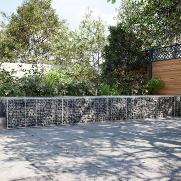 Gossi cos gabion cu capac, 500x100x50 cm, fier galvanizat