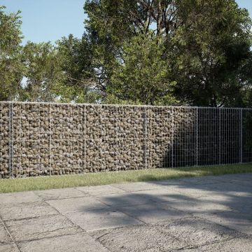 Gossi cos gabion cu capac, 500x50x100 cm, fier galvanizat