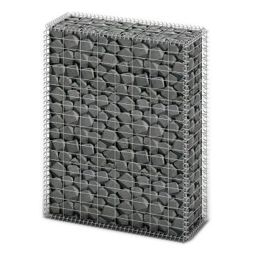Gossi cos gabion cu capace, sarma galvanizata, 100 x 80 x 30 cm