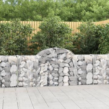Gossi cosuri gabion arcuite 10 buc, 200x30x80/100cm, fier galvanizat