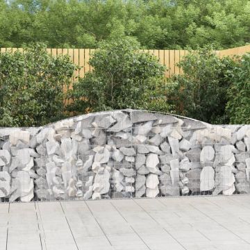 Gossi cosuri gabion arcuite 10 buc, 400x30x100/120 cm fier galvanizat