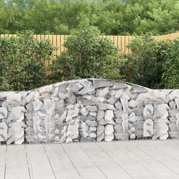 Gossi cosuri gabion arcuite 10 buc, 400x30x80/100 cm, fier galvanizat