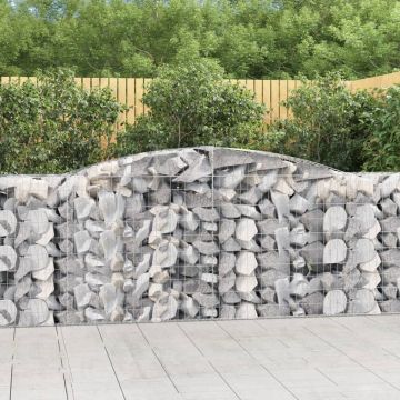 Gossi cosuri gabion arcuite 10 buc, 400x50x100/120 cm fier galvanizat