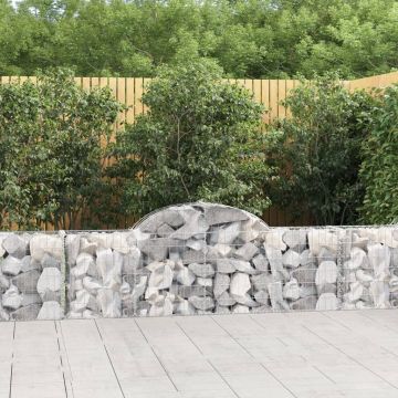 Gossi cosuri gabion arcuite 11 buc, 200x30x60/80 cm, fier galvanizat