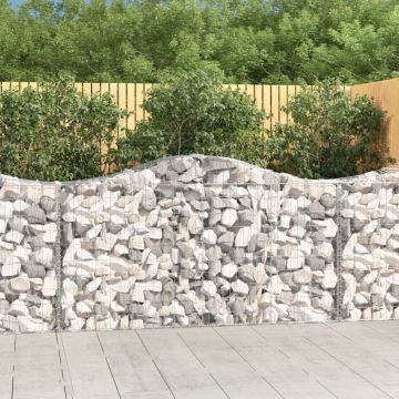 Gossi cosuri gabion arcuite 14 buc, 200x50x100/120cm, fier galvanizat