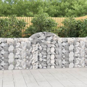 Gossi cosuri gabion arcuite 15 buc, 200x30x100/120 cm fier galvanizat