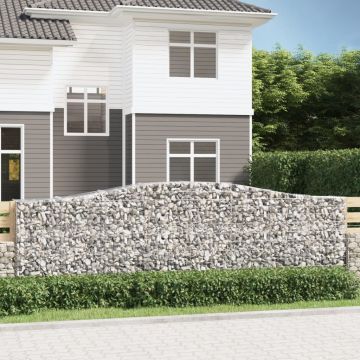 Gossi cosuri gabion arcuite 15 buc, 400x50x120/140cm, fier galvanizat