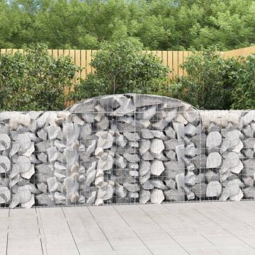 Gossi cosuri gabion arcuite 17 buc, 300x50x100/120cm, fier galvanizat