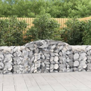 Gossi cosuri gabion arcuite 17 buc, 300x50x80/100 cm, fier galvanizat