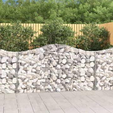 Gossi cosuri gabion arcuite 2 buc, 200x30x100/120 cm fier galvanizat
