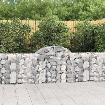 Gossi cosuri gabion arcuite 2 buc, 200x30x80/100cm, fier galvanizat