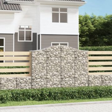 Gossi cosuri gabion arcuite 2 buc, 200x50x160/180 cm, fier galvanizat