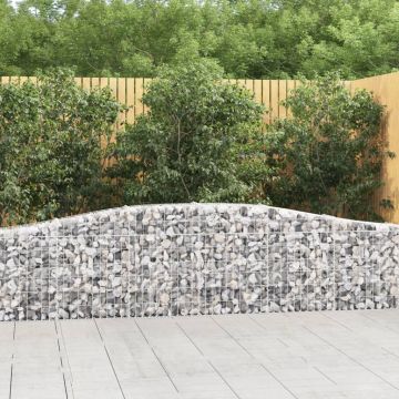 Gossi cosuri gabion arcuite 2 buc, 400x30x60/80 cm, fier galvanizat