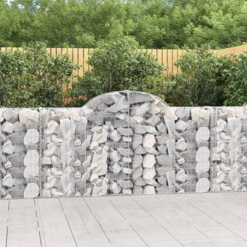 Gossi cosuri gabion arcuite 3 buc, 200x30x100/120 cm fier galvanizat
