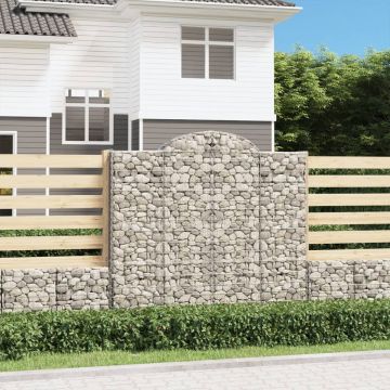 Gossi cosuri gabion arcuite 3 buc, 200x50x180/200 cm, fier galvanizat