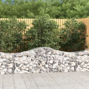Gossi cosuri gabion arcuite 3 buc, 200x50x60/80 cm, fier galvanizat