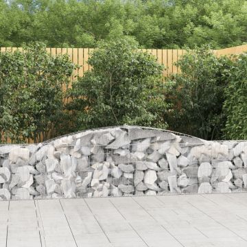 Gossi cosuri gabion arcuite 3 buc, 400x30x60/80 cm, fier galvanizat