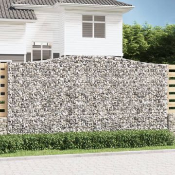 Gossi cosuri gabion arcuite, 3 buc 400x50x200/220 cm, fier galvanizat