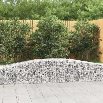 Gossi cosuri gabion arcuite 3 buc, 400x50x40/60 cm, fier galvanizat