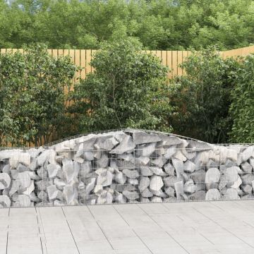Gossi cosuri gabion arcuite 3 buc, 400x50x60/80 cm, fier galvanizat