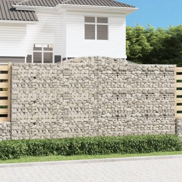 Gossi cosuri gabion arcuite, 4 buc 400x50x200/220 cm, fier galvanizat