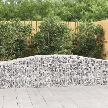 Gossi cosuri gabion arcuite 4 buc, 400x50x60/80 cm, fier galvanizat