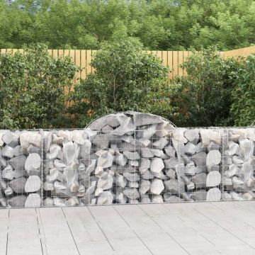Gossi cosuri gabion arcuite 40 buc, 200x50x80/100 cm, fier galvanizat