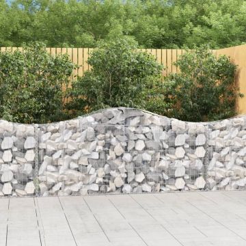 Gossi cosuri gabion arcuite 5 buc, 200x30x80/100cm, fier galvanizat