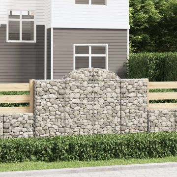 Gossi cosuri gabion arcuite 5 buc, 200x50x120/140 cm, fier galvanizat