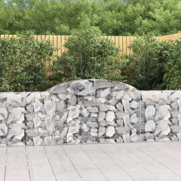 Gossi cosuri gabion arcuite 5 buc., 300x30x80/100 cm, fier galvanizat