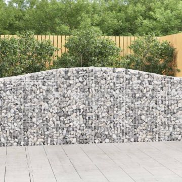 Gossi cosuri gabion arcuite 5 buc, 400x30x100/120 cm fier galvanizat