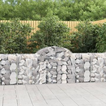 Gossi cosuri gabion arcuite 6 buc, 200x30x80/100cm, fier galvanizat