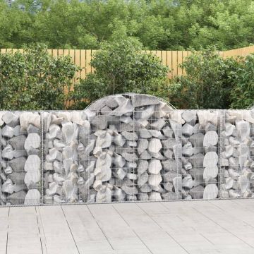 Gossi cosuri gabion arcuite 7 buc, 200x50x100/120 cm, fier galvanizat