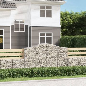 Gossi cosuri gabion arcuite 7 buc, 200x50x120/140 cm, fier galvanizat
