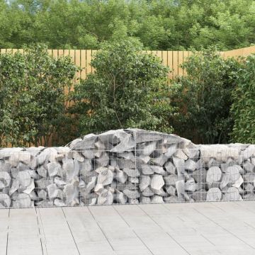 Gossi cosuri gabion arcuite 7 buc, 300x50x60/80 cm, fier galvanizat