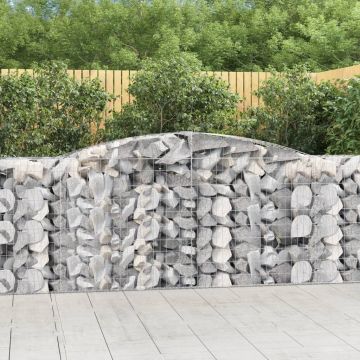 Gossi cosuri gabion arcuite 7 buc, 400x50x100/120 cm fier galvanizat