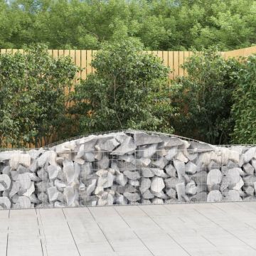 Gossi cosuri gabion arcuite 7 buc, 400x50x60/80 cm, fier galvanizat