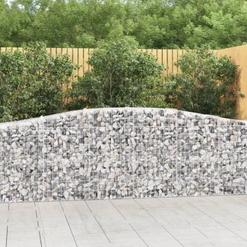 Gossi cosuri gabion arcuite 7 buc, 400x50x80/100 cm, fier galvanizat