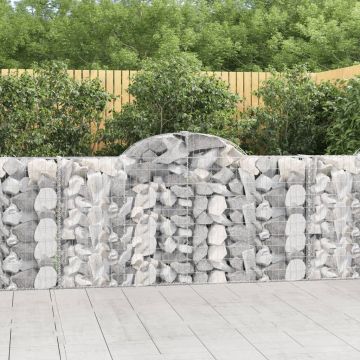 Gossi cosuri gabion arcuite 8 buc, 200x30x100/120 cm fier galvanizat