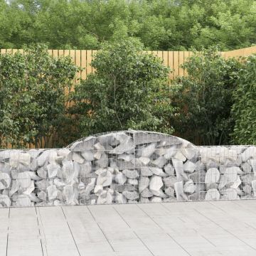 Gossi cosuri gabion arcuite, 8 buc., 300x30x60/80 cm, fier galvanizat