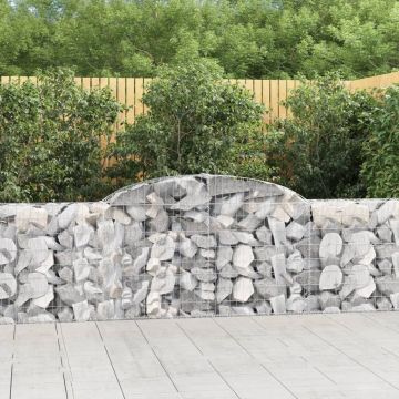 Gossi cosuri gabion arcuite 8 buc., 300x30x80/100 cm, fier galvanizat